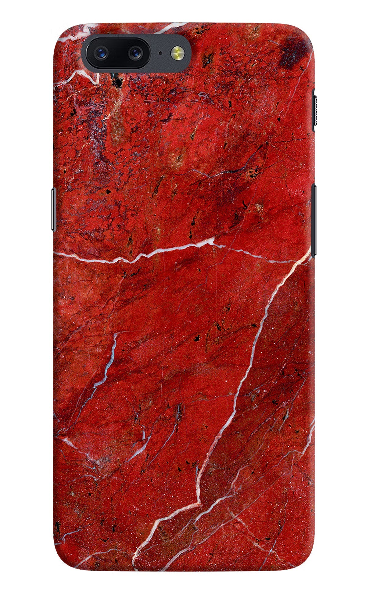 Red Marble Design Oneplus 5 Hard Case Back Cover by Casekaro