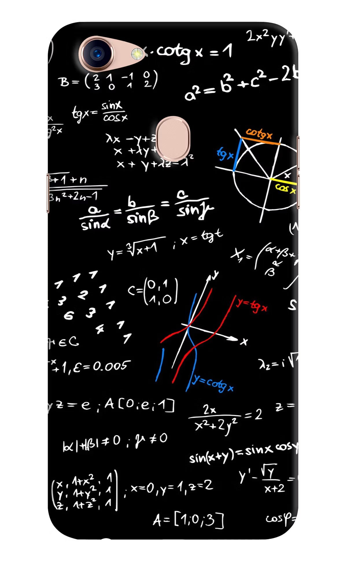 Mathematics Formula Oppo F5 Hard Case Back Cover by Casekaro