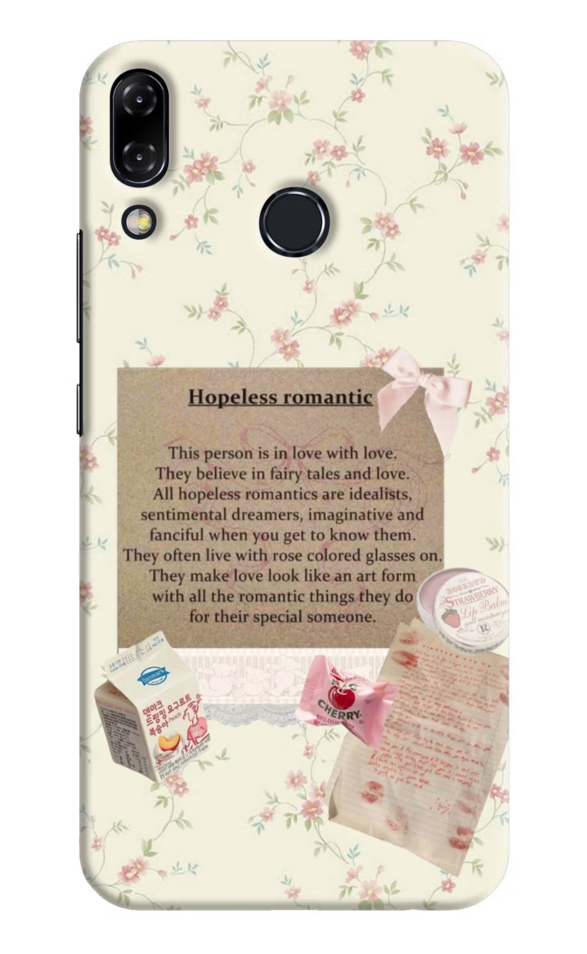 Hopeless Romantic Asus Zenfone 5Z Hard Case Back Cover by Casekaro