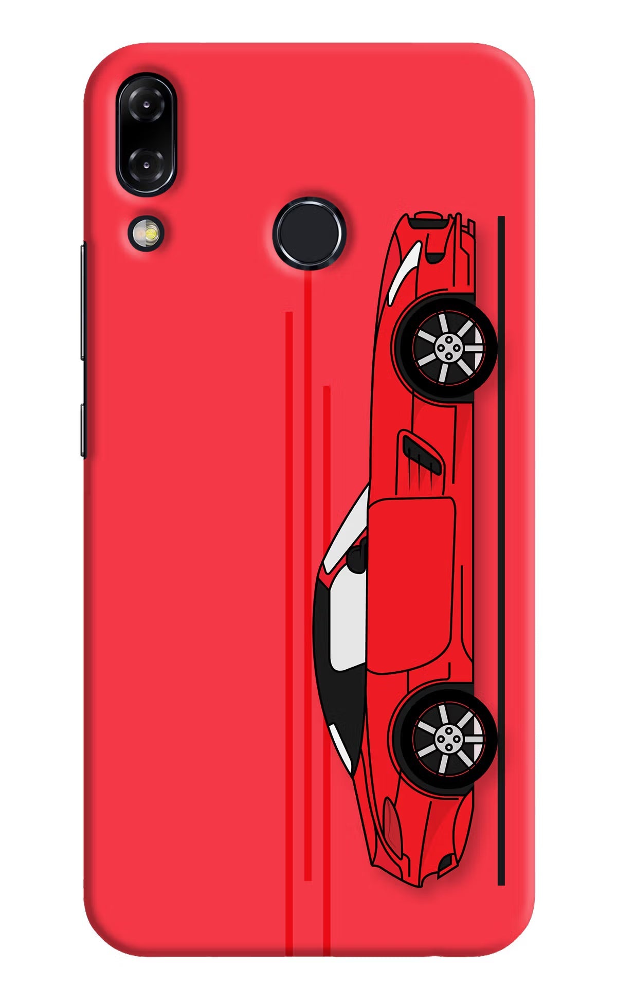 Red Velocity Asus Zenfone 5Z Hard Case Back Cover by Casekaro