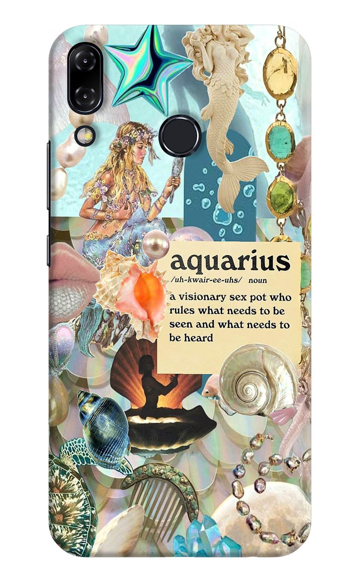 Aquarius Zodiac Asus Zenfone 5Z Hard Case Back Cover by Casekaro