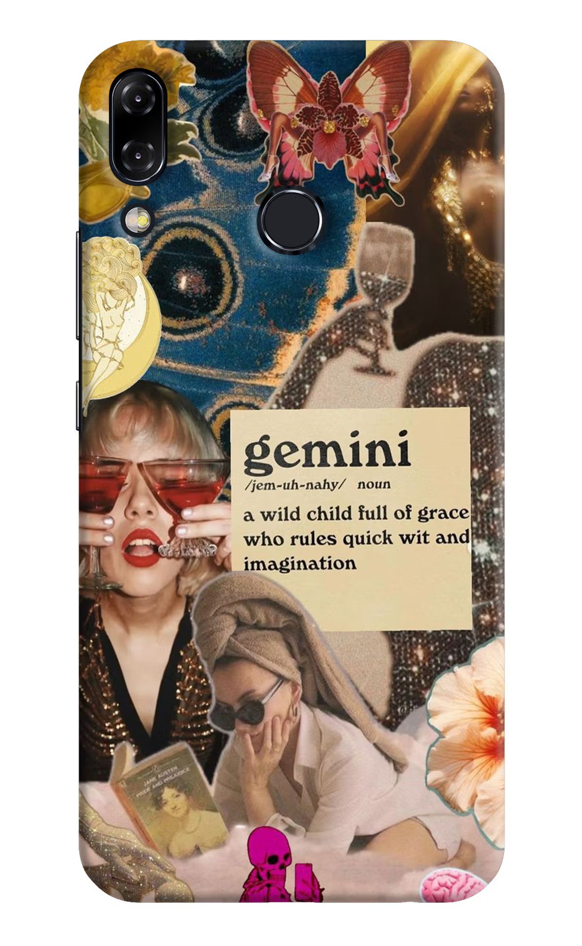 Gemini Zodiac Asus Zenfone 5Z Hard Case Back Cover by Casekaro