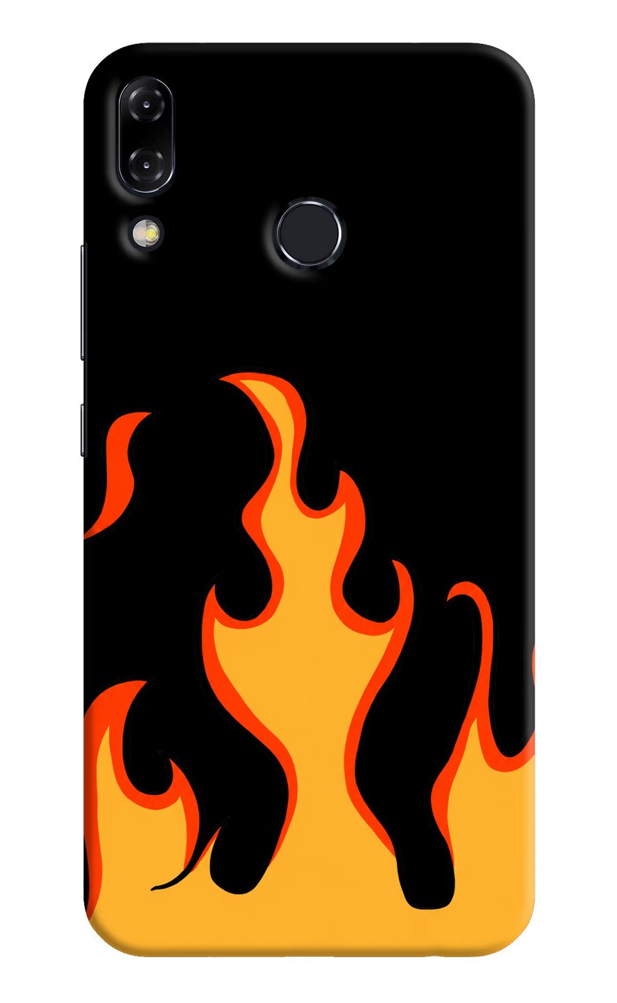 Fired Up – Black Asus Zenfone 5Z Hard Case Back Cover by Casekaro