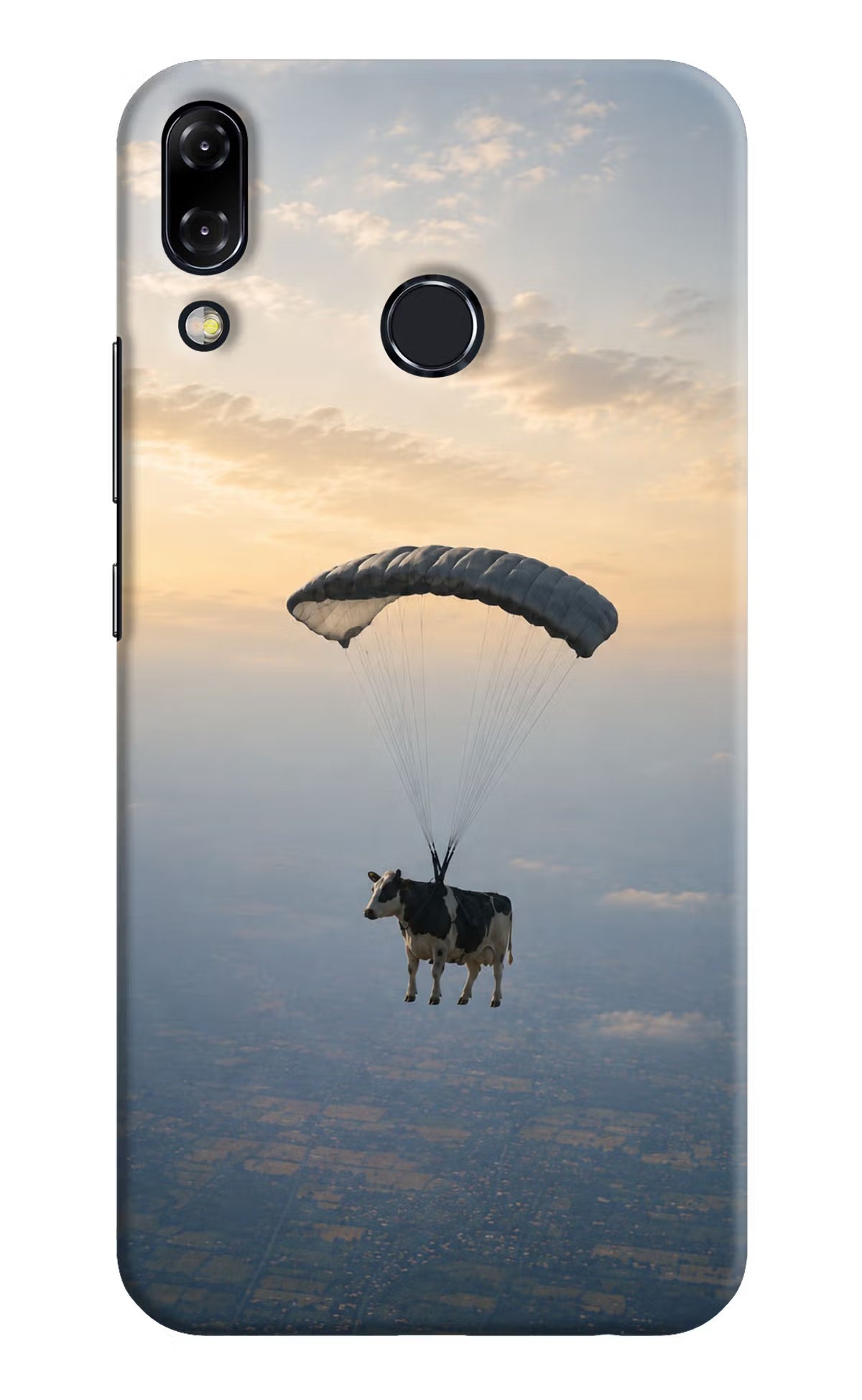 Skydiving Cow Asus Zenfone 5Z Hard Case Back Cover by Casekaro