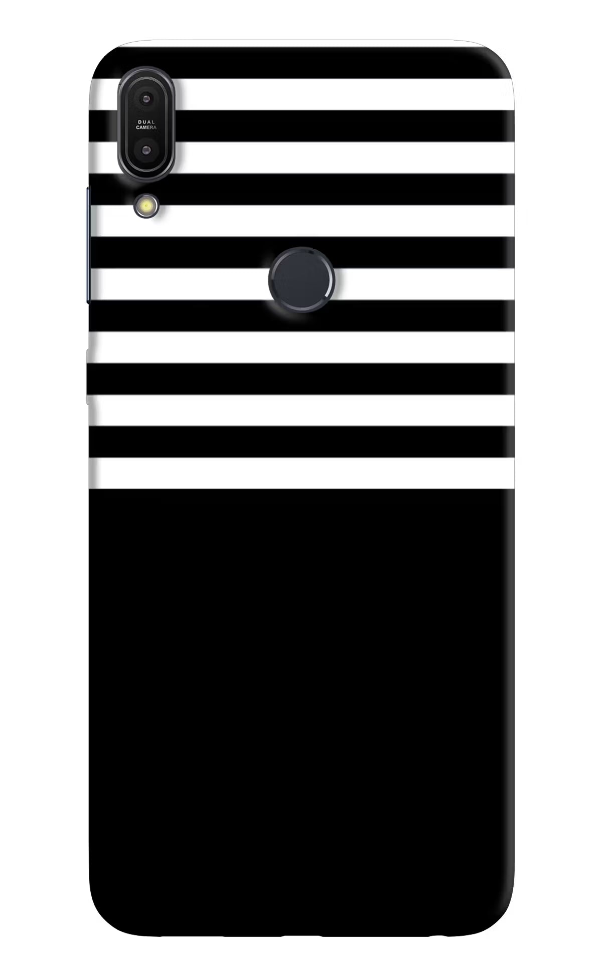 Black and White Print Asus Zenfone Max Pro M1 Hard Case Back Cover by Casekaro