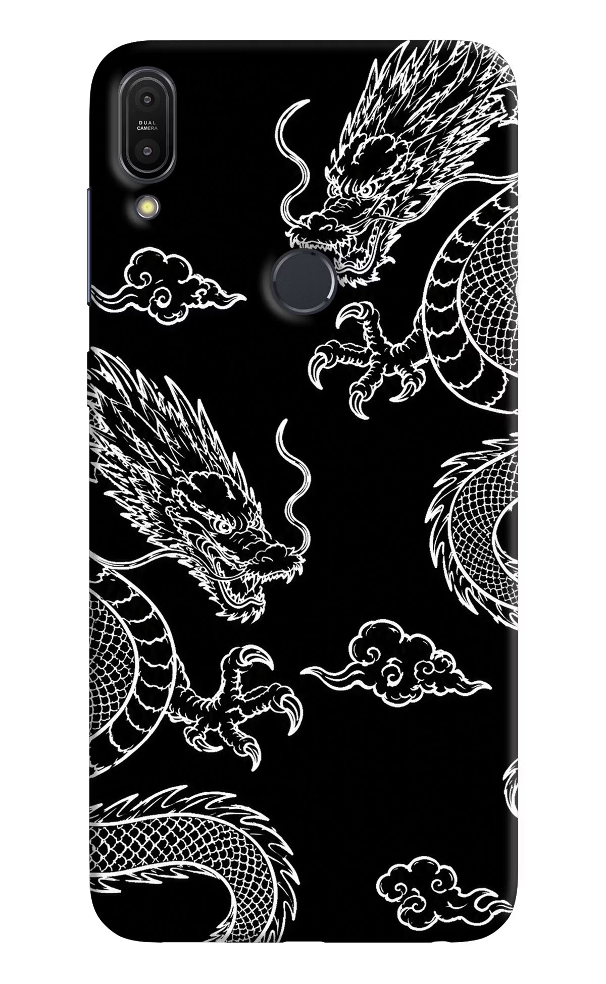 Twin Dragons Asus Zenfone Max Pro M1 Hard Case Back Cover by Casekaro