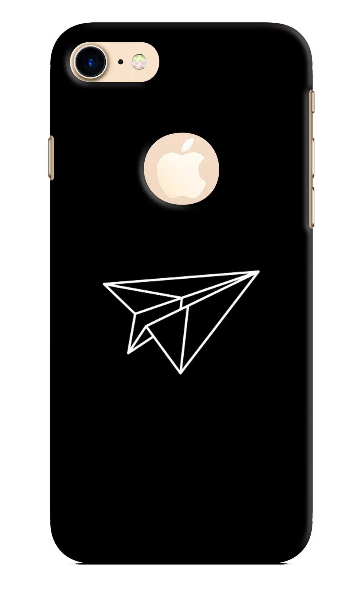 Paper Plane White iPhone 8 Logocut Hard Case Back Cover by Casekaro