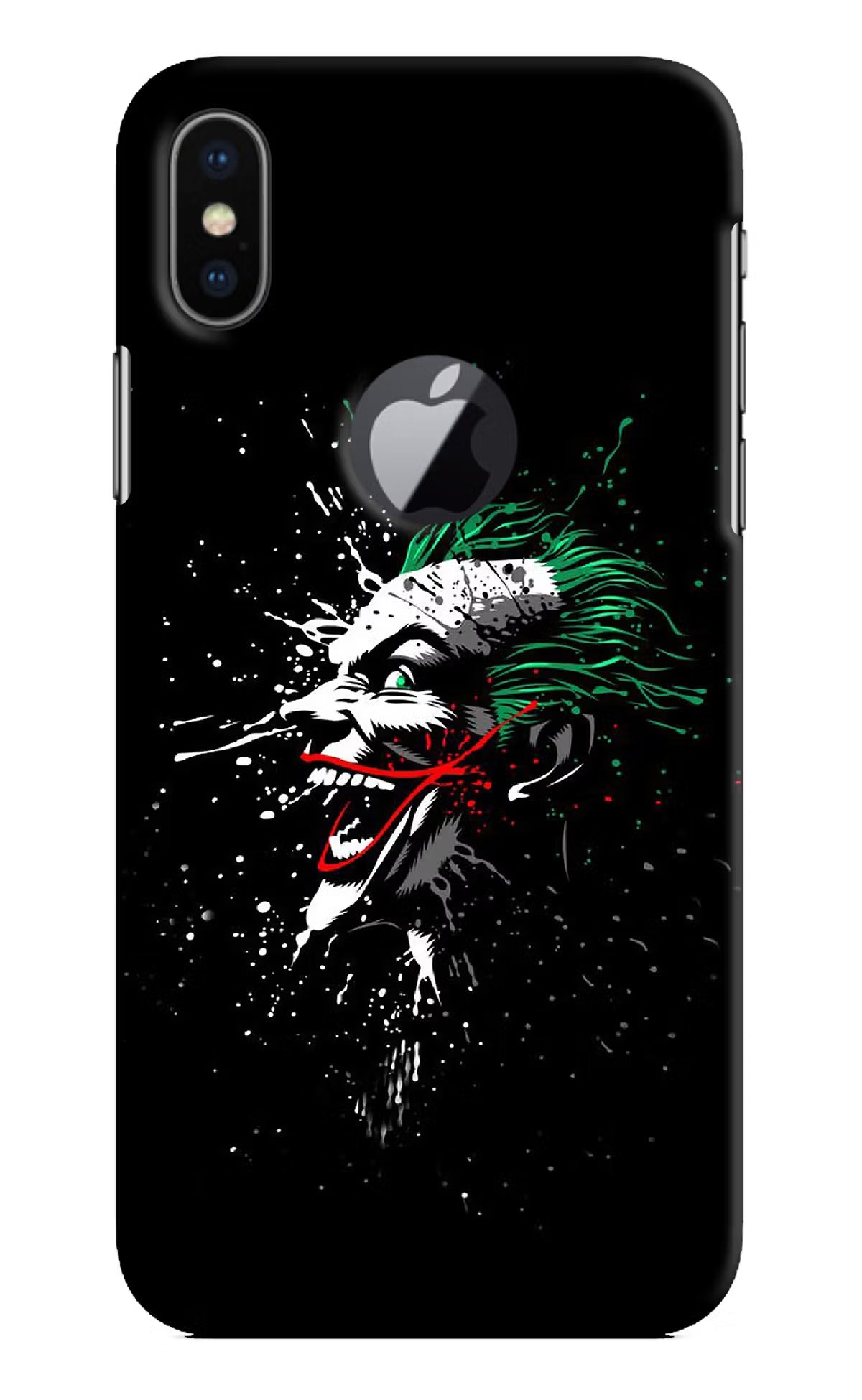 Joker iPhone X Logocut Hard Case Back Cover by Casekaro