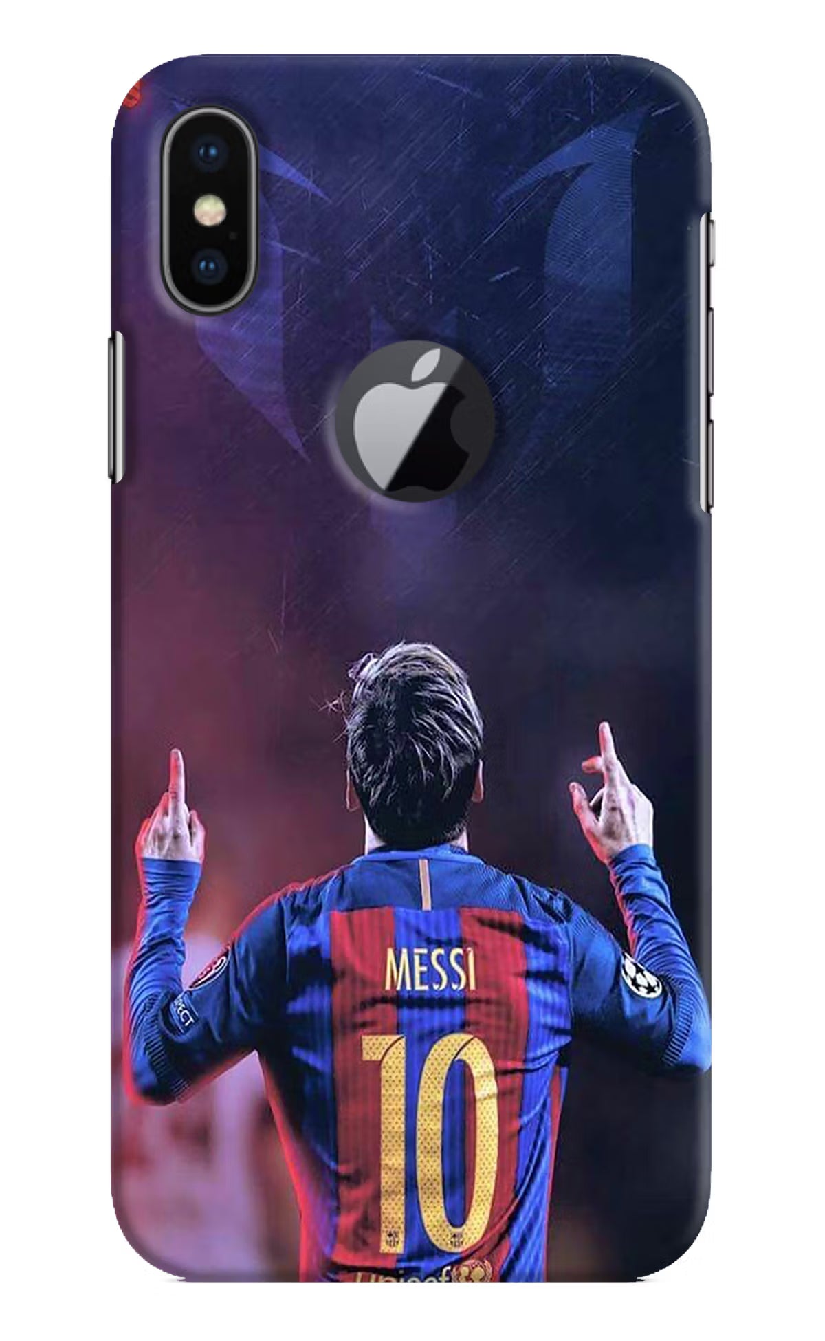 Messi iPhone X Logocut Hard Case Back Cover by Casekaro
