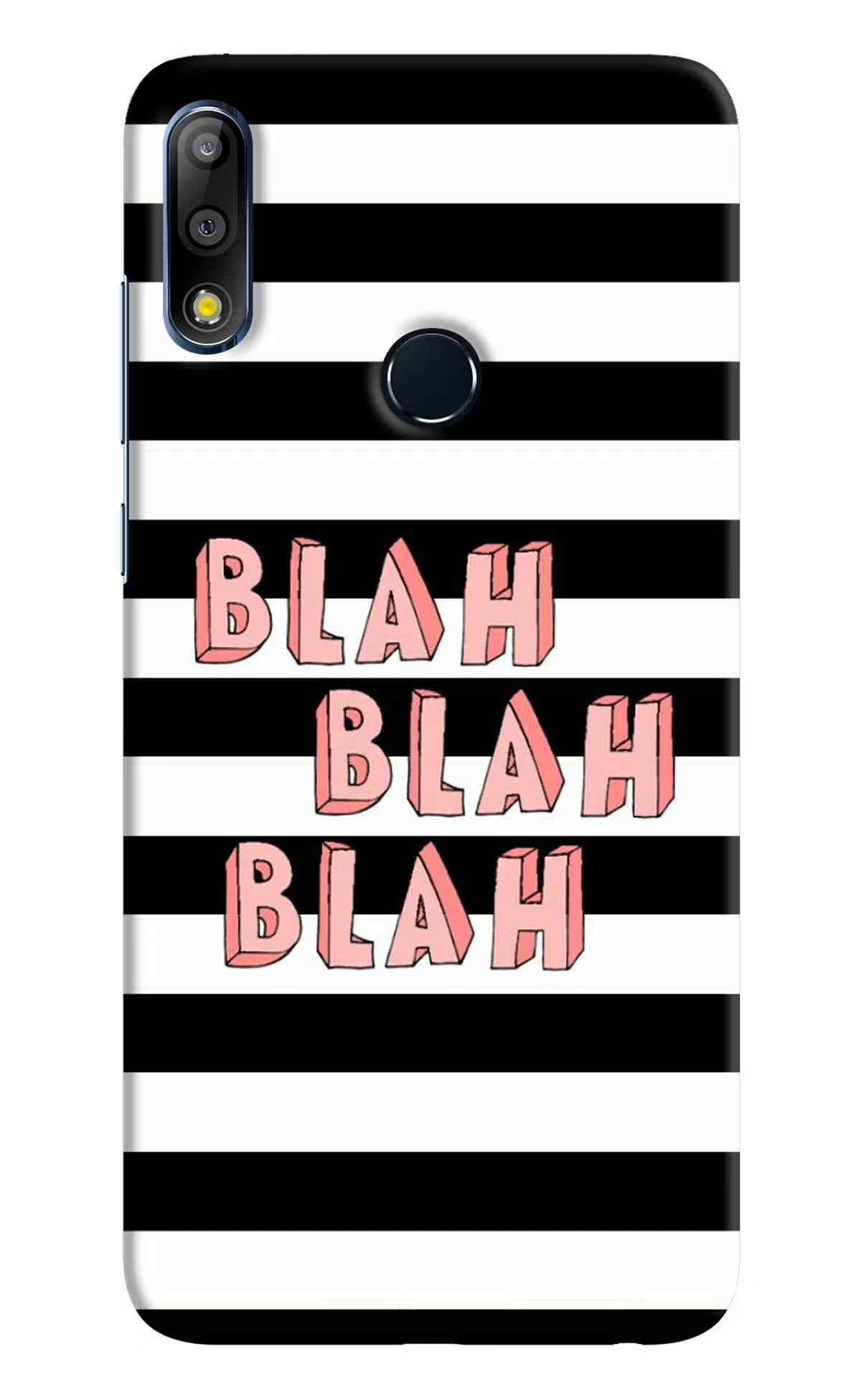 Blah Blah Blah Asus Zenfone Max Pro M2 Hard Case Back Cover by Casekaro