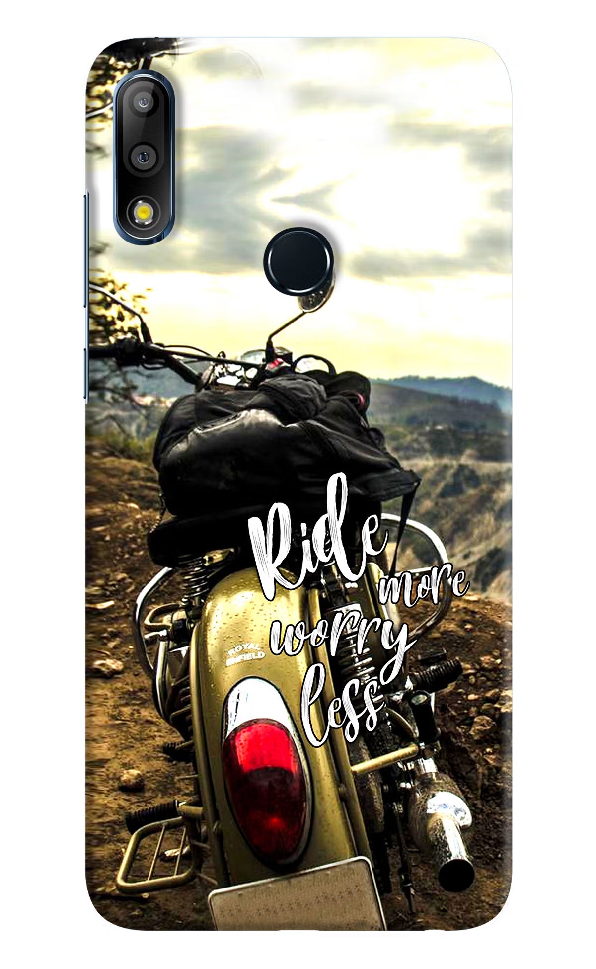 Ride More Worry Less Asus Zenfone Max Pro M2 Hard Case Back Cover by Casekaro