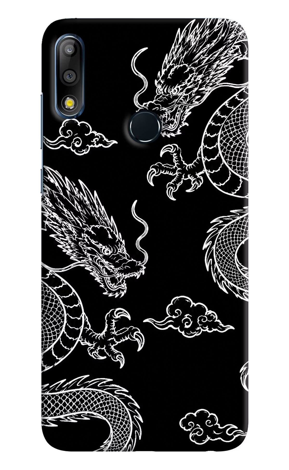 Twin Dragons Asus Zenfone Max Pro M2 Hard Case Back Cover by Casekaro