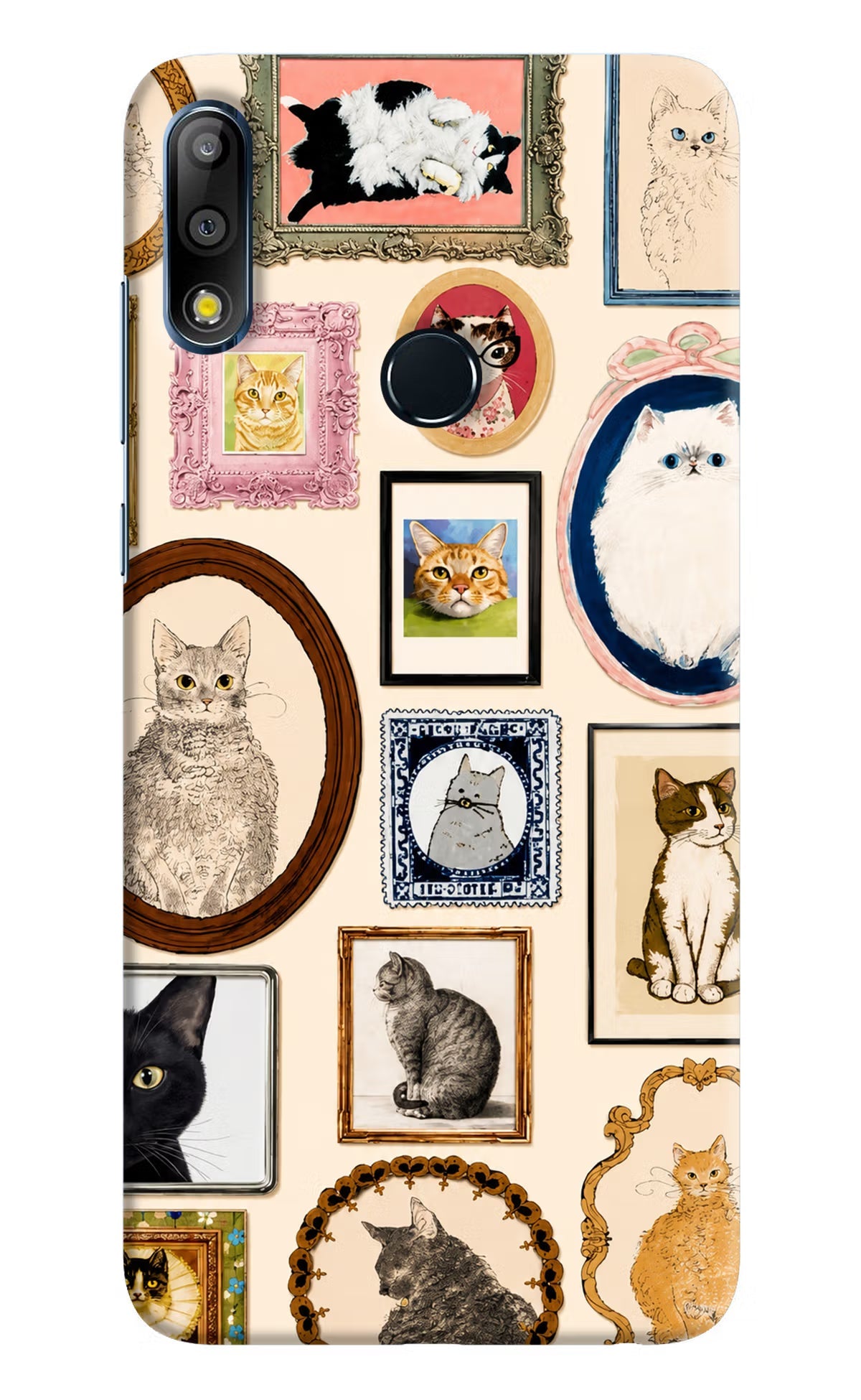Mirror Cats Asus Zenfone Max Pro M2 Hard Case Back Cover by Casekaro