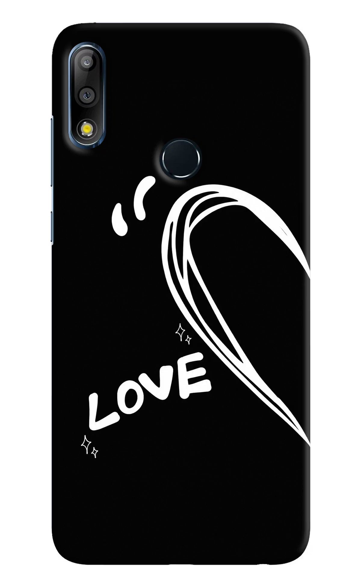 Love Line Asus Zenfone Max Pro M2 Hard Case Back Cover by Casekaro