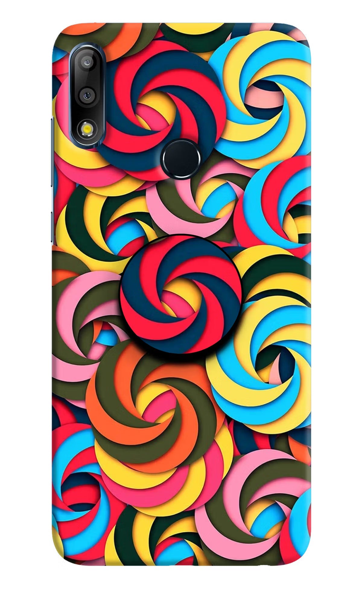 Spiral Pattern Asus Zenfone Max Pro M2 Pop Case by Casekaro