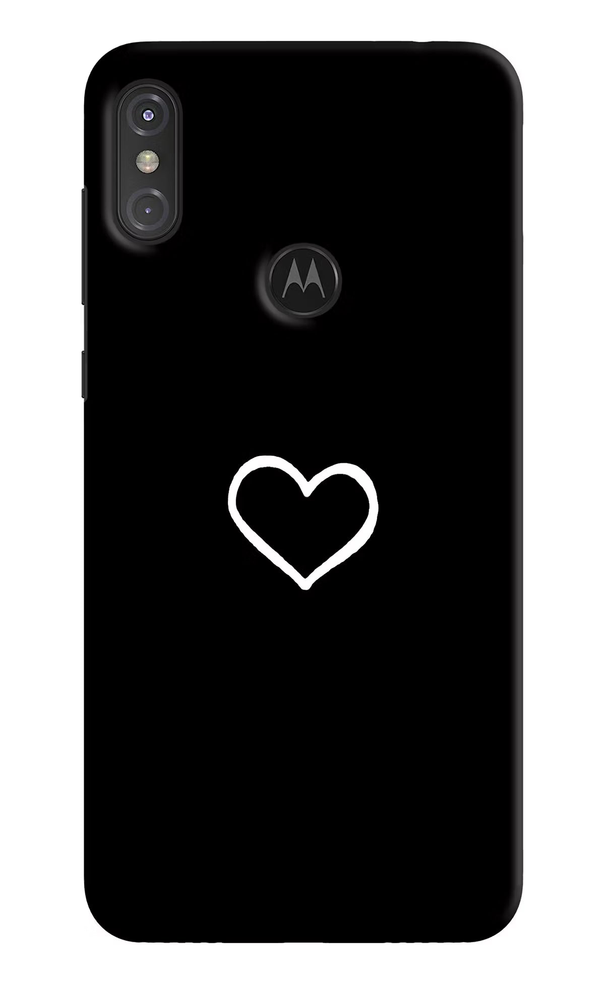 Heart Moto One Power Hard Case Back Cover by Casekaro