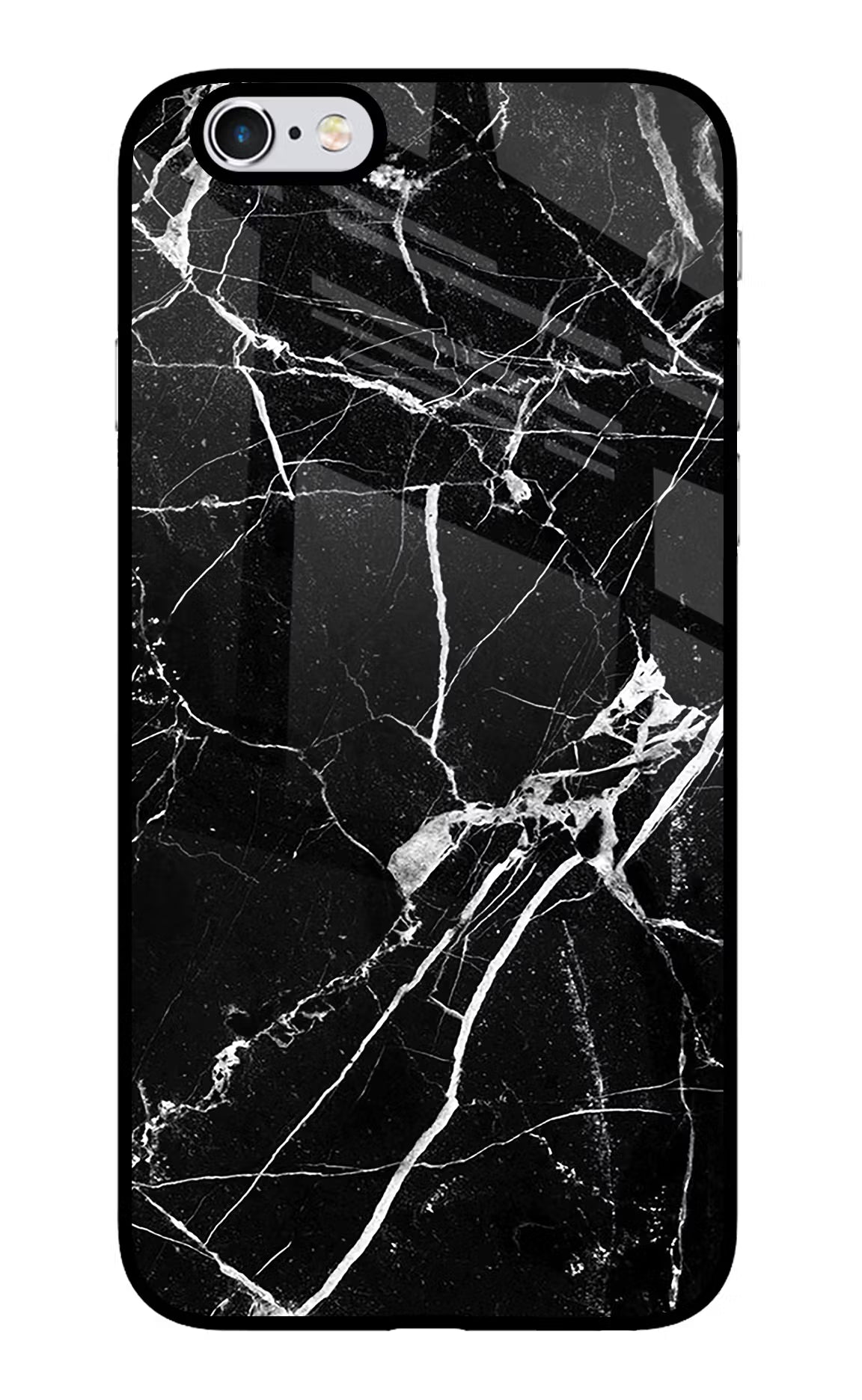 Black Marble Pattern iPhone 6 Plus/6s Plus Glass Case Back Cover by Casekaro