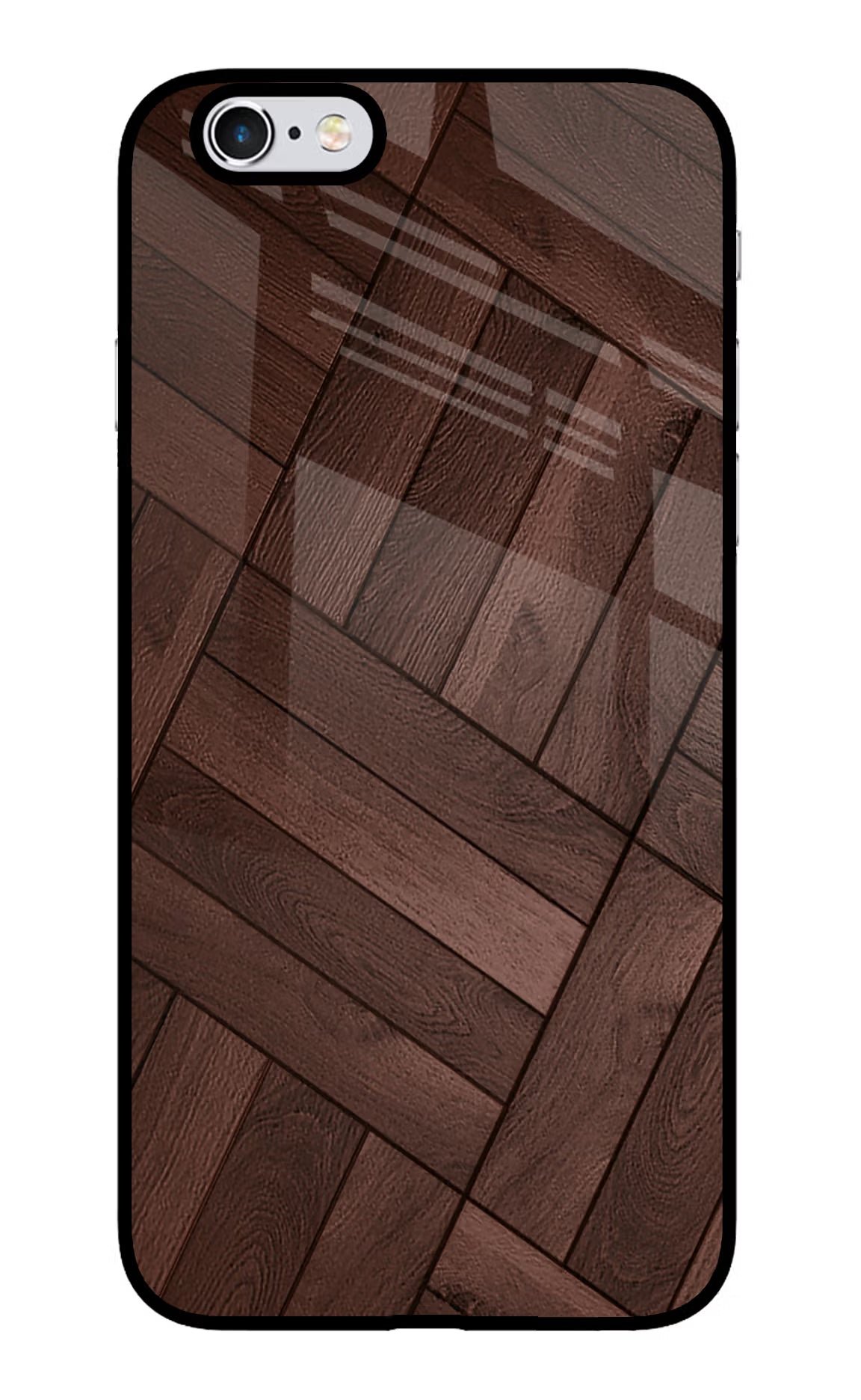 Wooden Texture Design iPhone 6 Plus/6s Plus Glass Case Back Cover by Casekaro