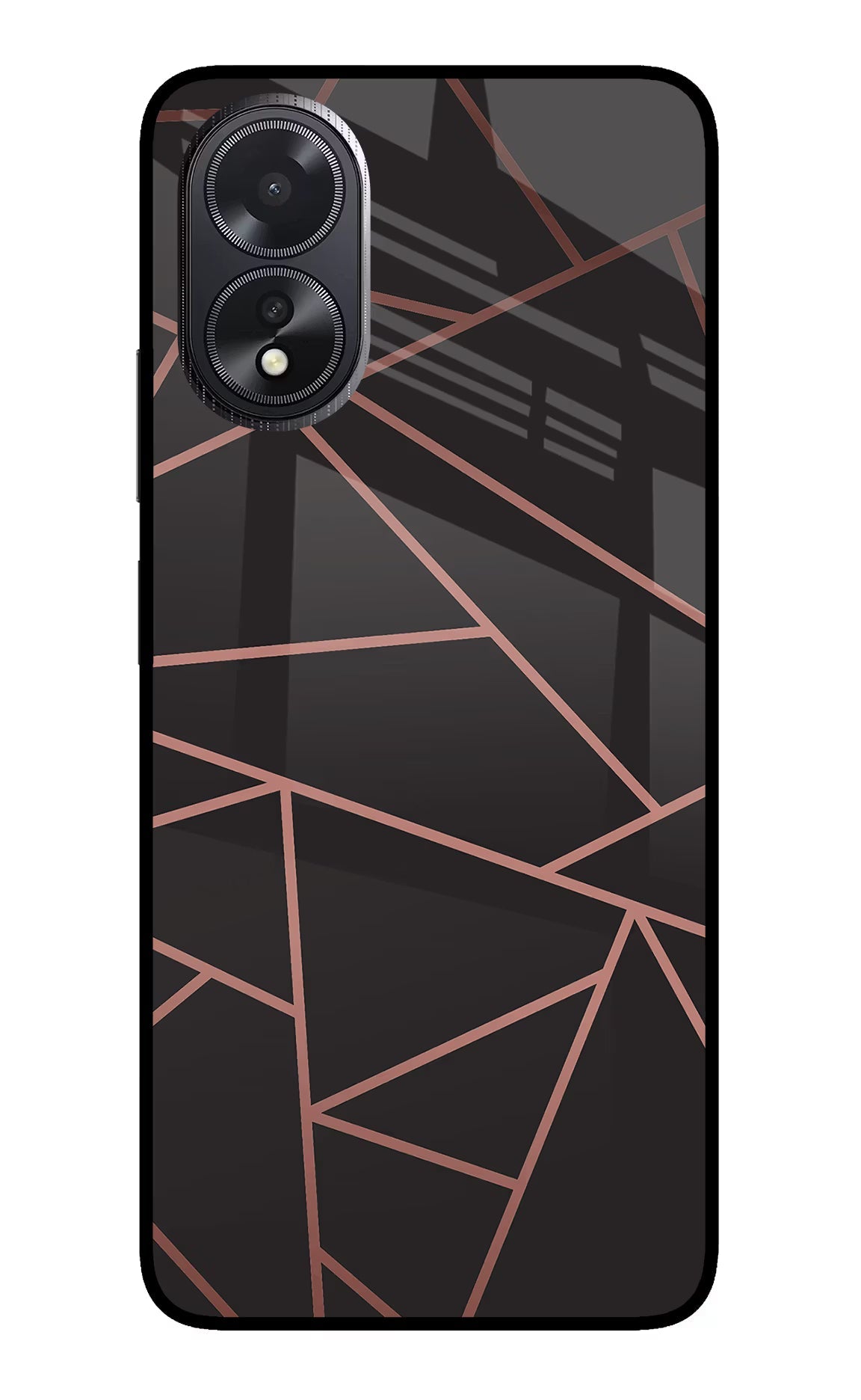 Geometric Pattern Oppo A18/Oppo A38 Glass Case Back Cover by Casekaro