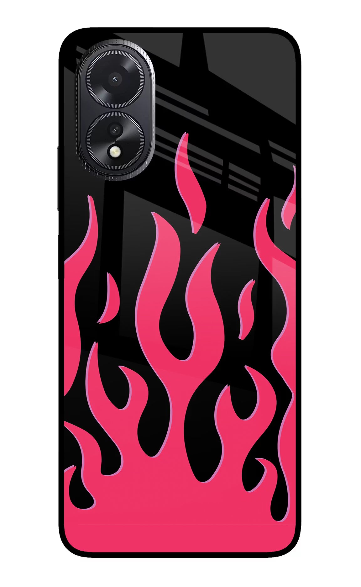 Fire Flames Oppo A18/Oppo A38 Glass Case Back Cover by Casekaro