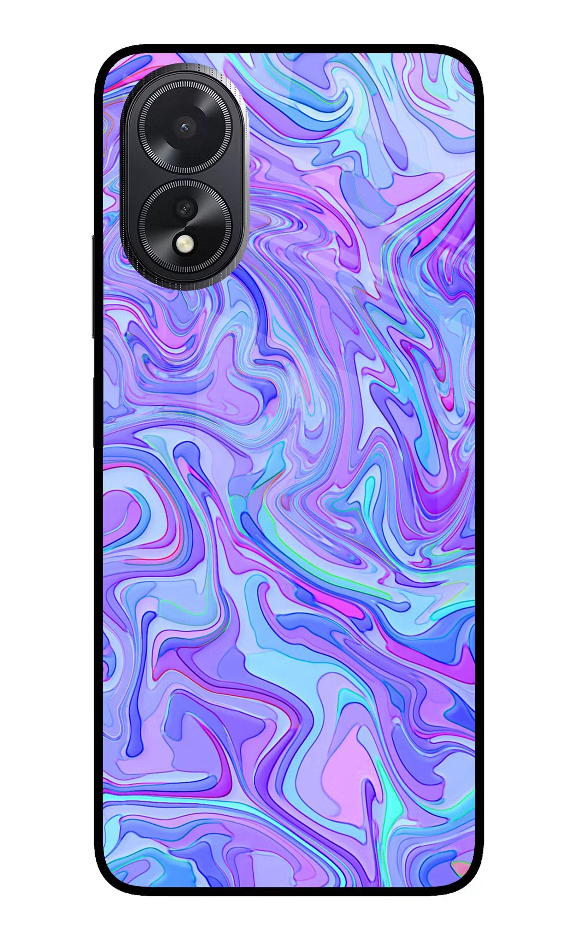 Glitter Oppo A18/Oppo A38 Glass Case Back Cover by Casekaro