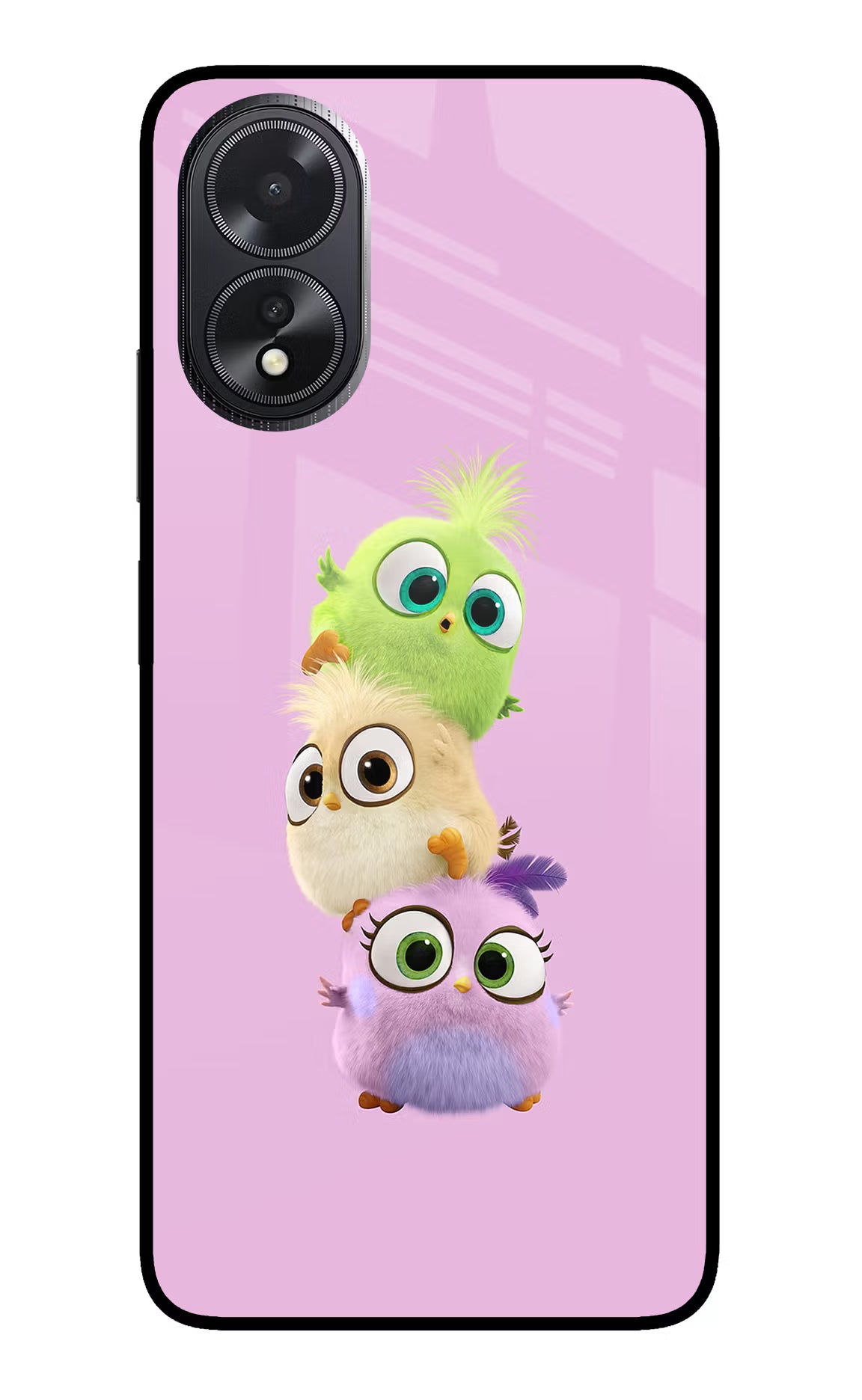 Cute Little Birds Oppo A18/Oppo A38 Glass Case Back Cover by Casekaro
