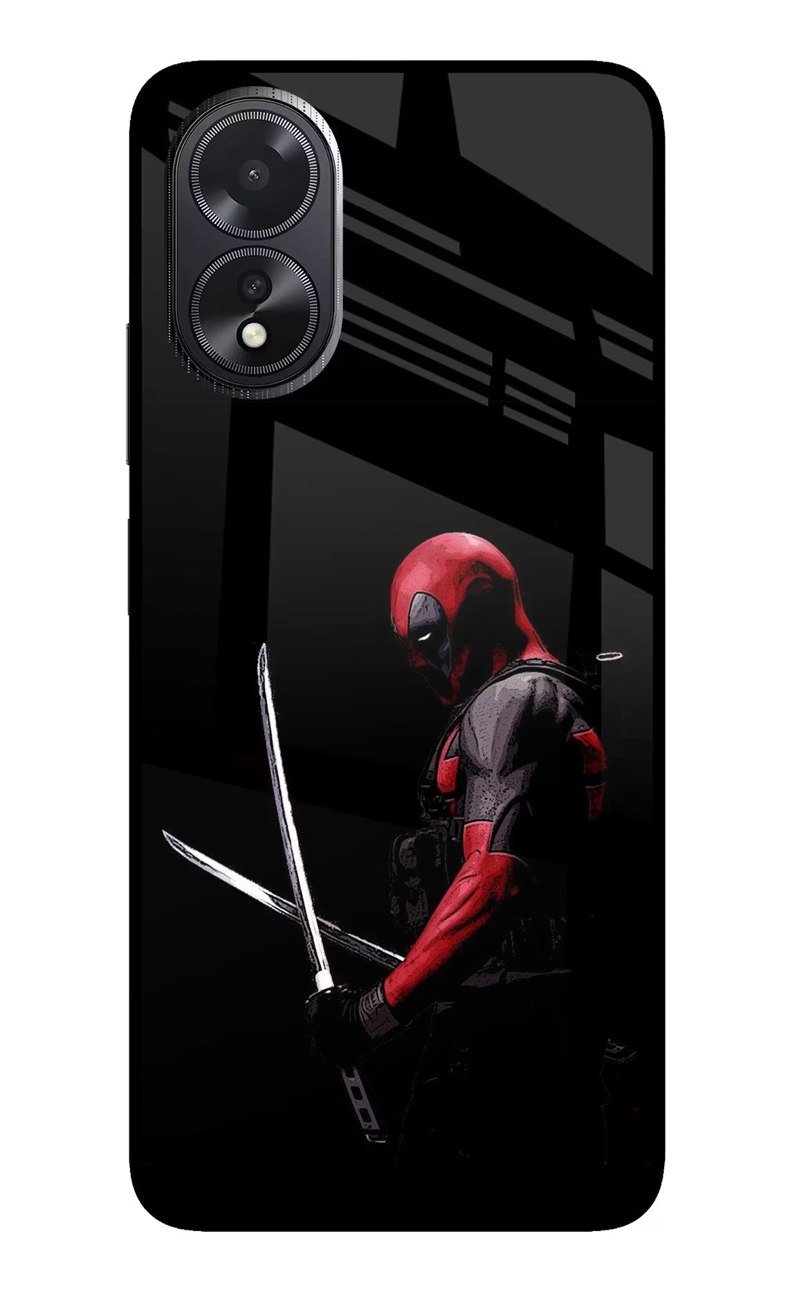 Deadpool Oppo A18/Oppo A38 Glass Case Back Cover by Casekaro