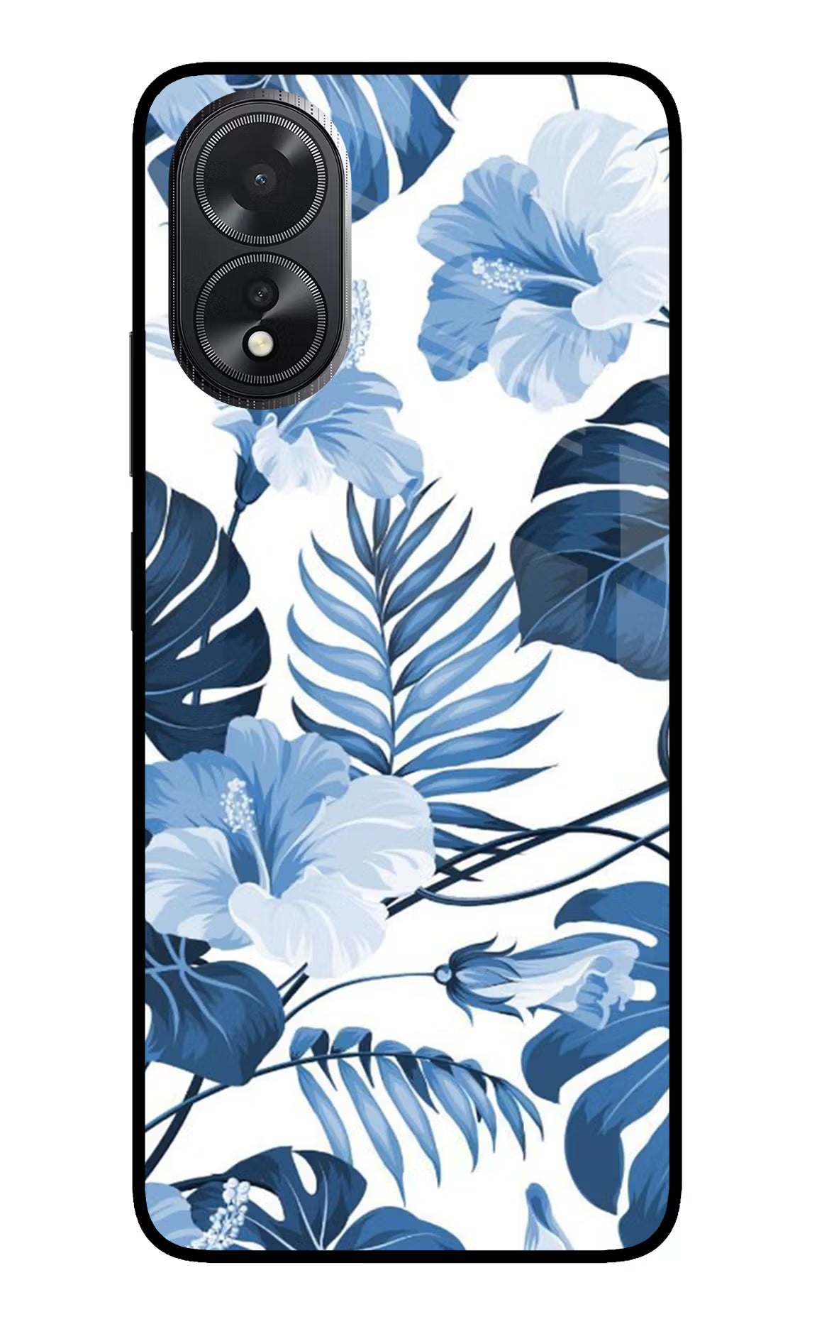 Fabric Art Oppo A18/Oppo A38 Glass Case Back Cover by Casekaro
