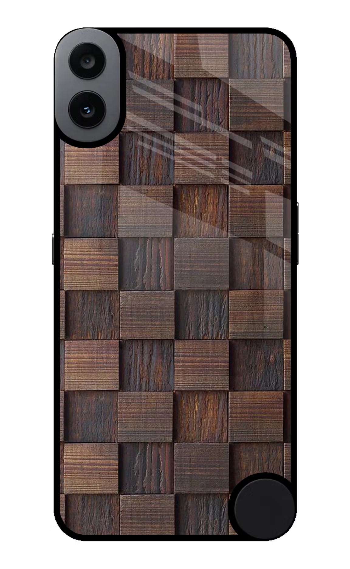 Wooden Cube Design CMF by Nothing Phone 1 Glass Case