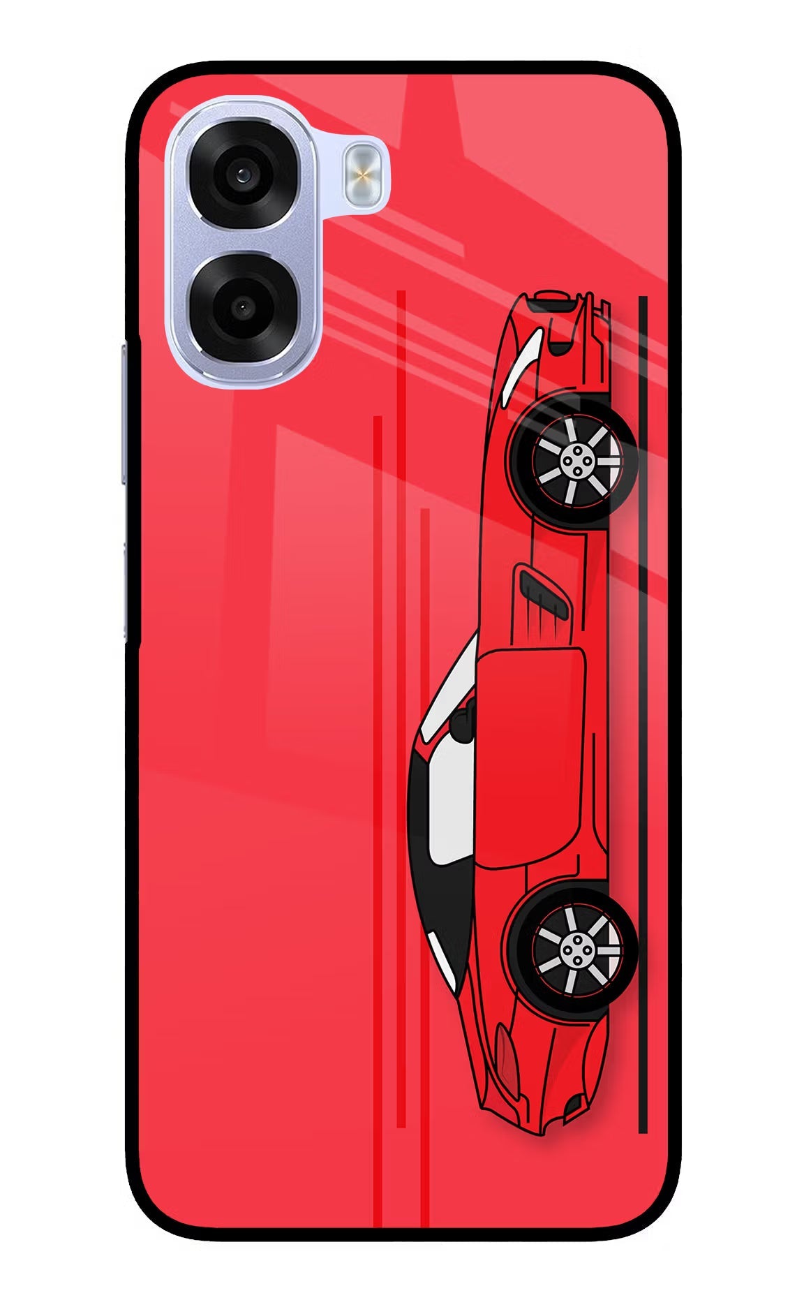 Red Velocity OPPO K14x 5G Metal Case Back Cover by Casekaro