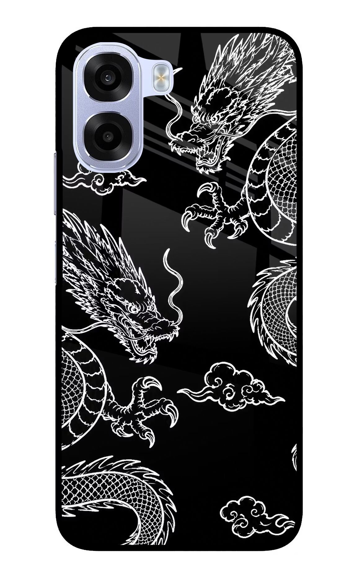 Twin Dragons OPPO K14x 5G Metal Case Back Cover by Casekaro