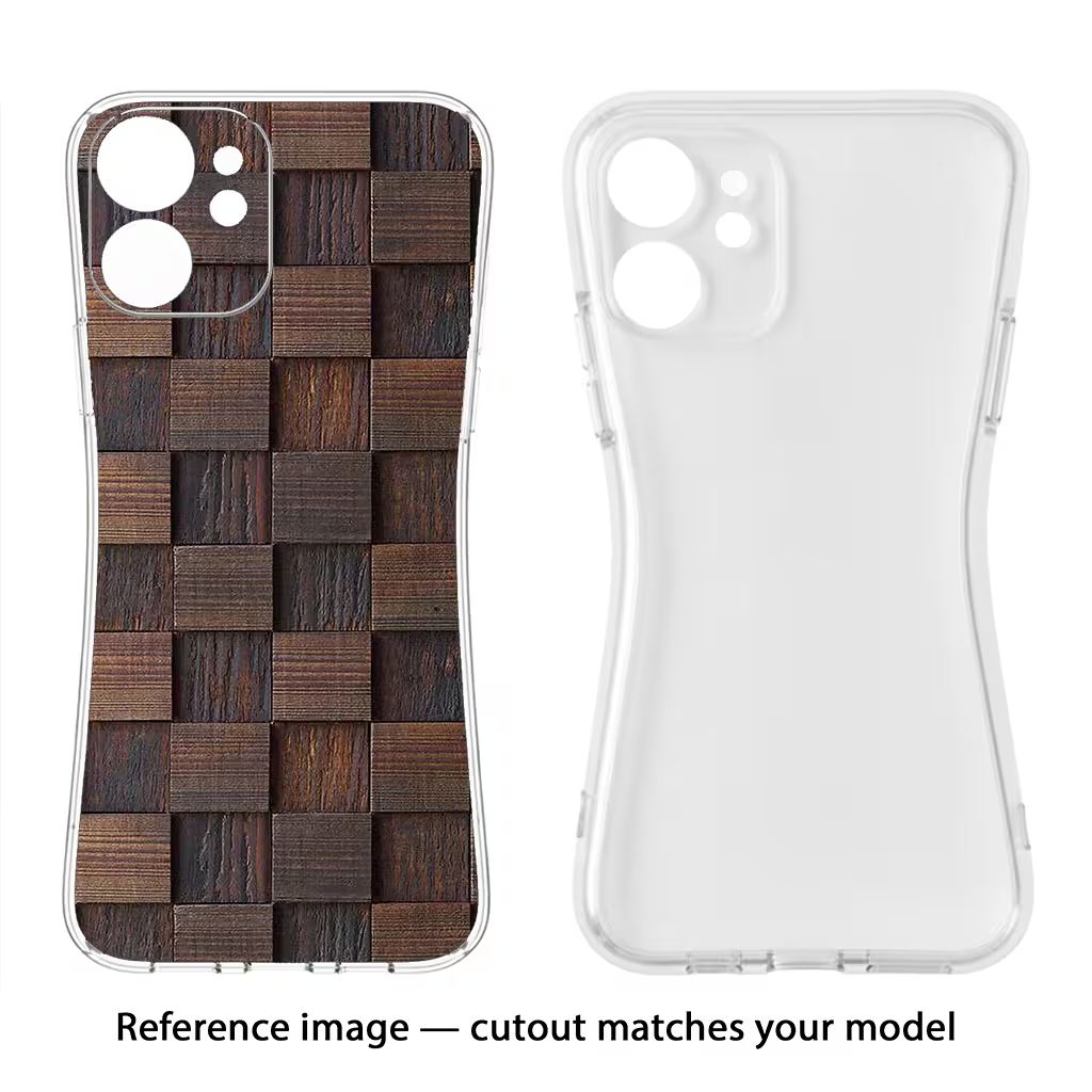 Wooden Cube Design iPhone 8 Plus Soft Case Back Cover by Casekaro