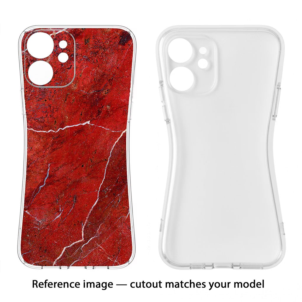 Red Marble Design iPhone 6/6s Soft Case Back Cover by Casekaro