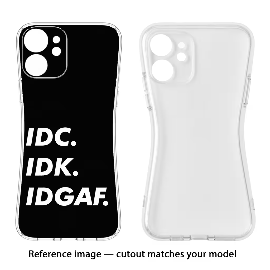 Idc Idk Idgaf Oppo A3S Soft Case Back Cover by Casekaro