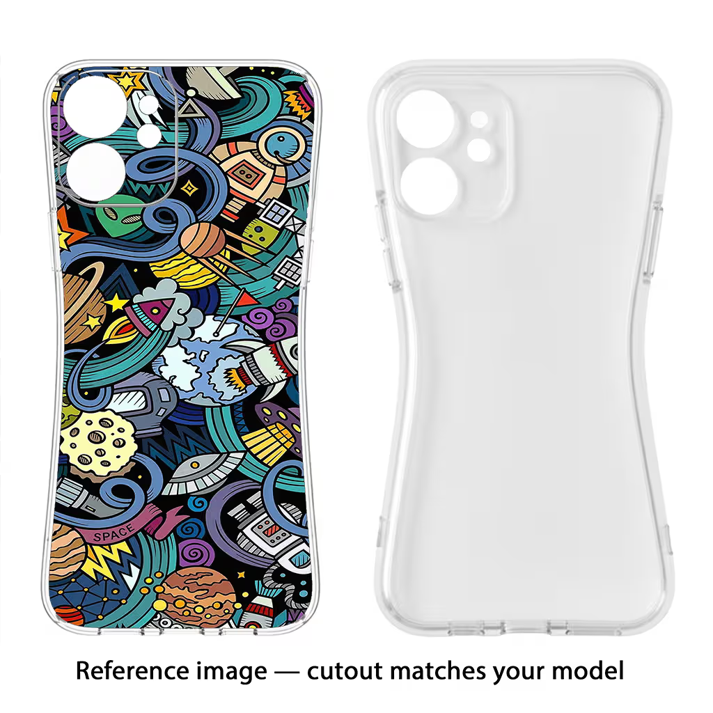 Space Abstract Oppo A3S Soft Case Back Cover by Casekaro