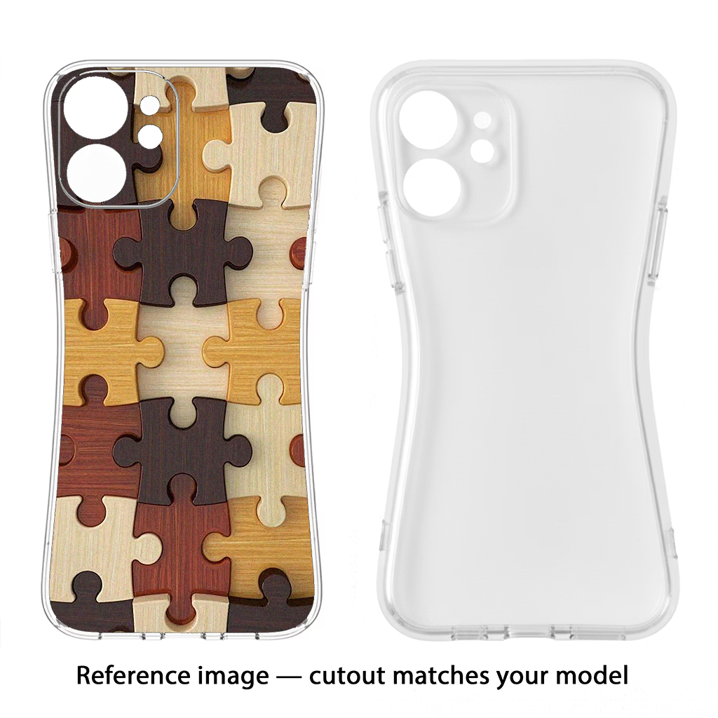 Wooden Puzzle CMF by Nothing Phone 1 Soft Case Back Cover by Casekaro