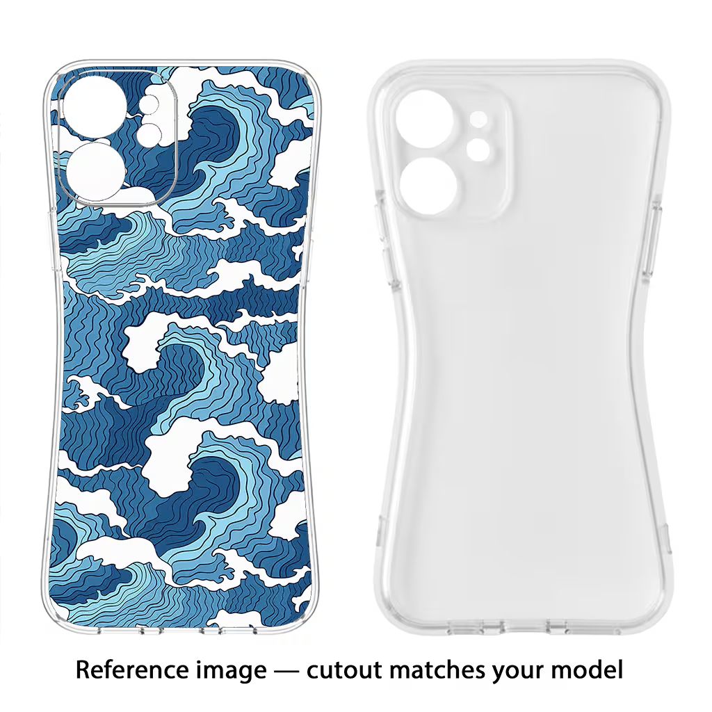 Blue Waves Samsung A56 5G Soft Case Back Cover by Casekaro
