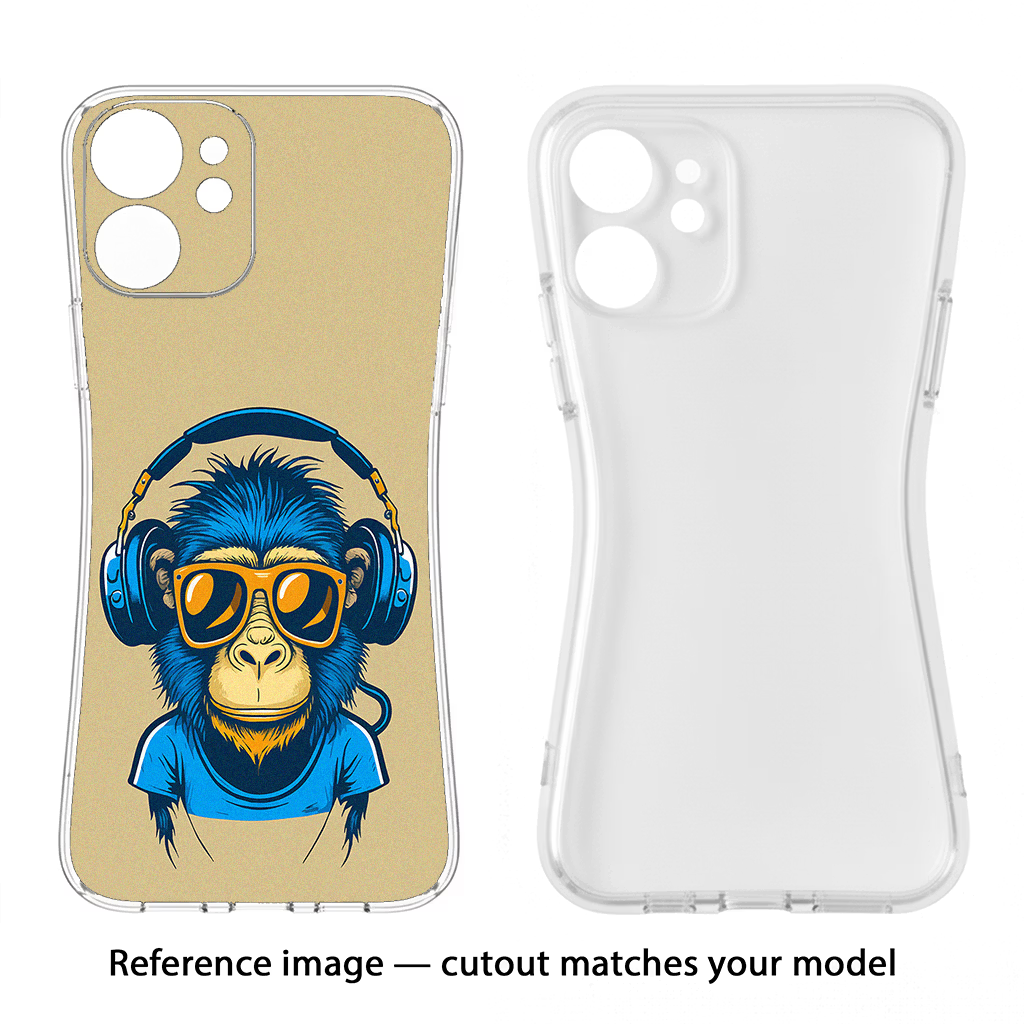 Monkey Headphone CMF by Nothing Phone 1 Soft Case Back Cover by Casekaro