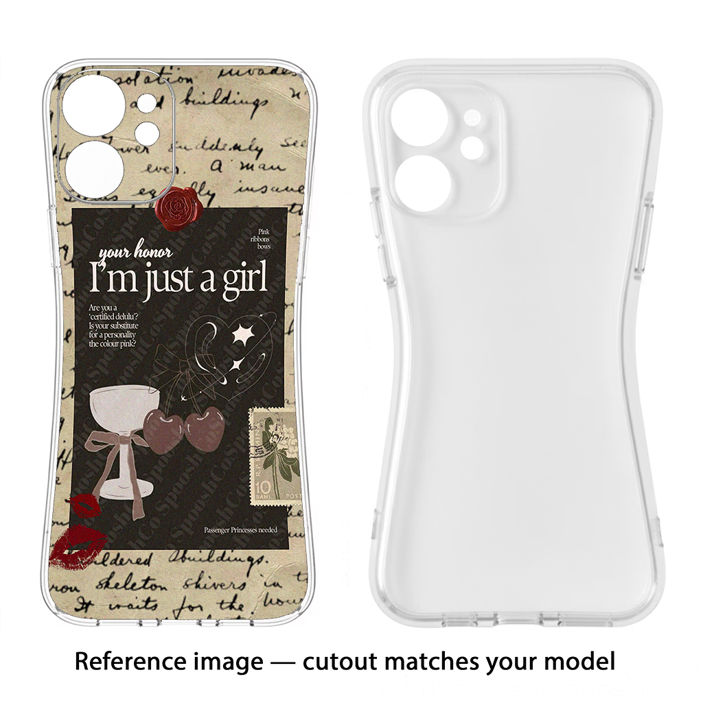 I am just a girl CMF by Nothing Phone 1 Soft Case Back Cover by Casekaro
