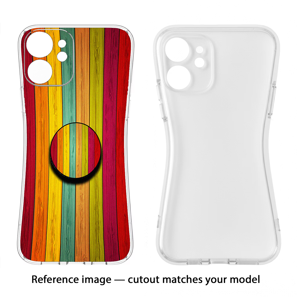 Multicolor Wooden CMF by Nothing Phone 1 Pop Case by Casekaro