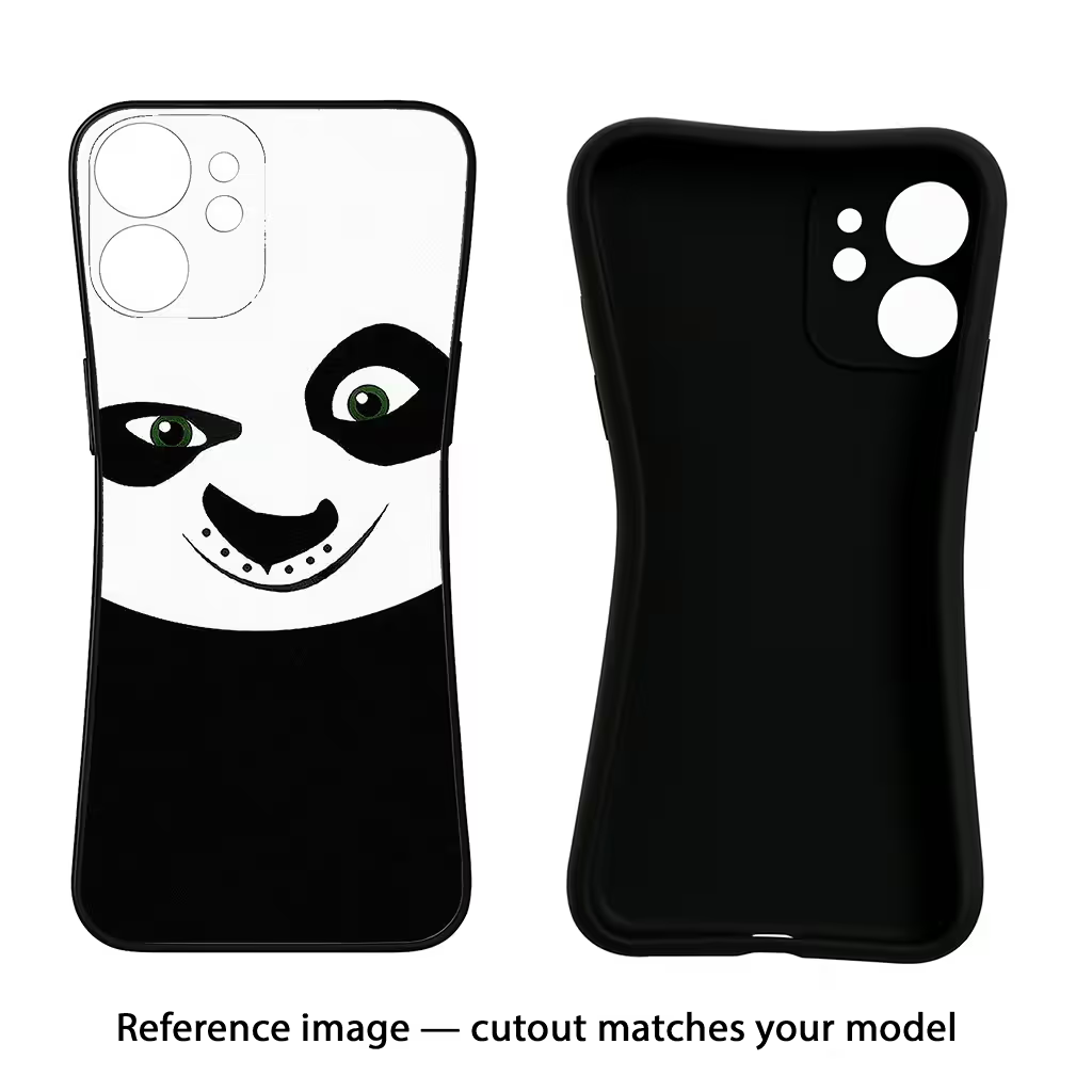 Panda iPhone 7 Plus Black Soft Case Back Cover by Casekaro