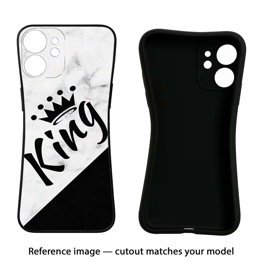King iPhone 7 Plus Black Soft Case Back Cover by Casekaro