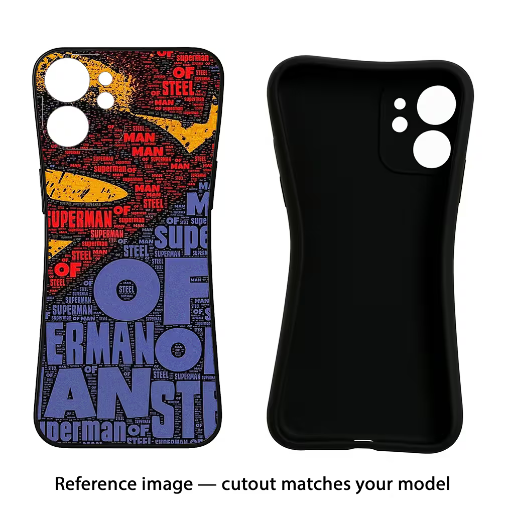 Superman iPhone X Black Soft Case Back Cover by Casekaro