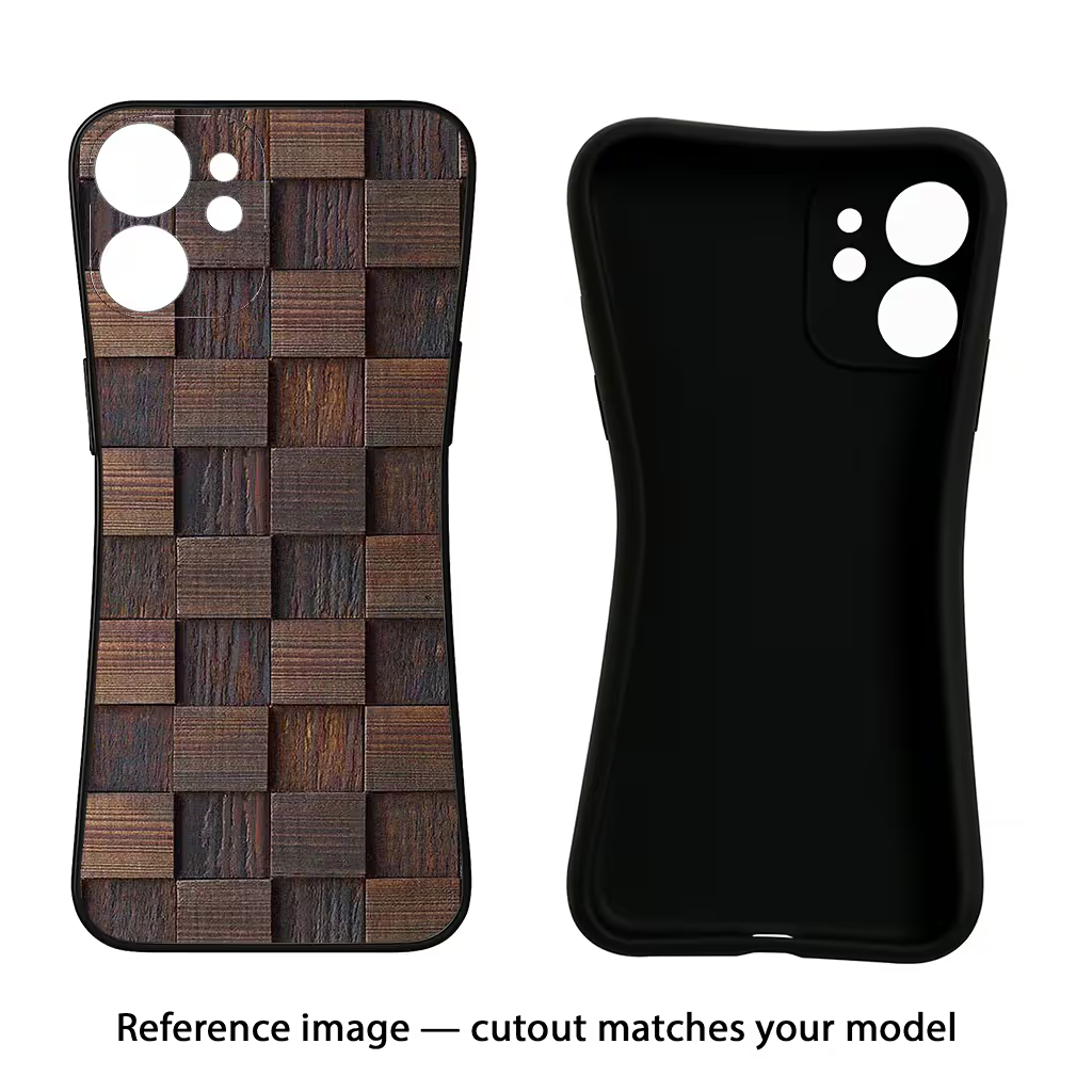 Wooden Cube Design iPhone X Black Soft Case Back Cover by Casekaro
