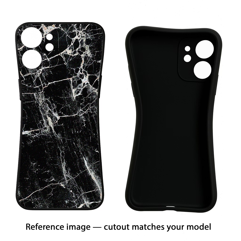 Black Marble Texture CMF by Nothing Phone 1 Black Soft Case Back Cover by Casekaro