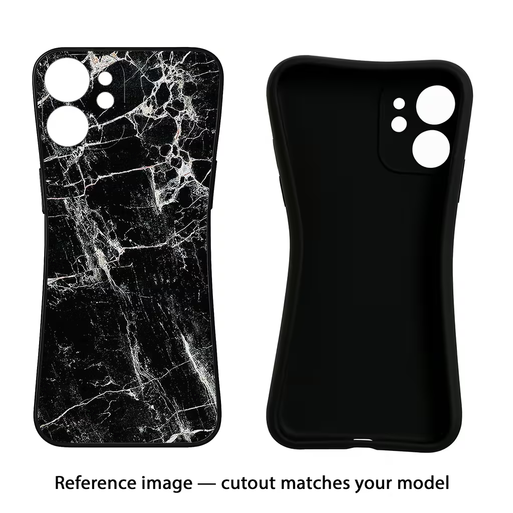 Black Marble Texture Oppo F11 Pro Black Soft Case Back Cover by Casekaro