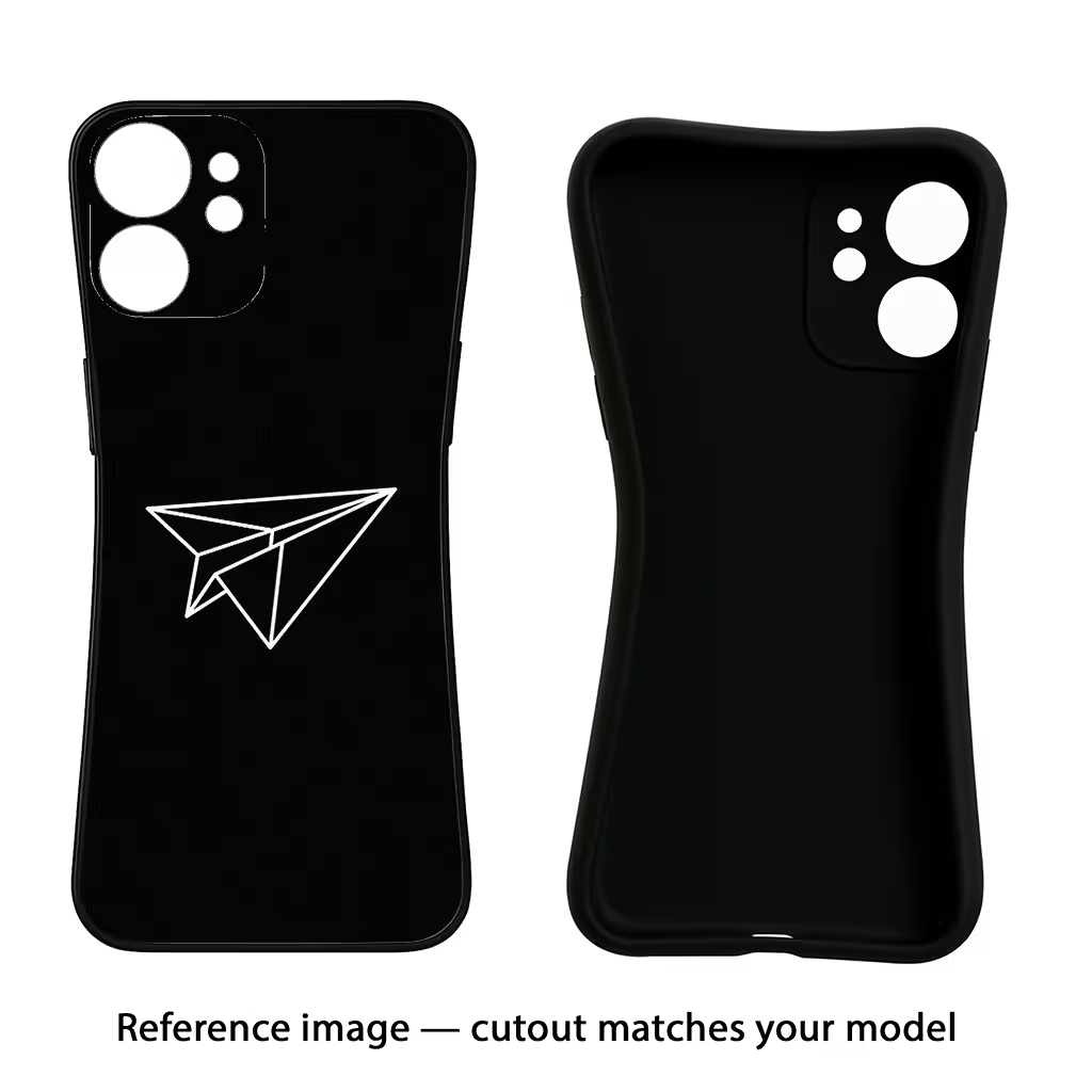 Paper Plane White iPhone 7/7s Black Soft Case Back Cover by Casekaro
