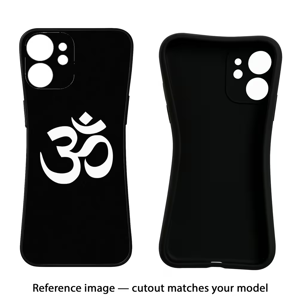 Om iPhone 7/7s Black Soft Case Back Cover by Casekaro