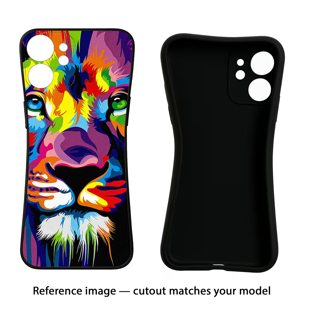 Lion iPhone 7 Plus Black Soft Case Back Cover by Casekaro