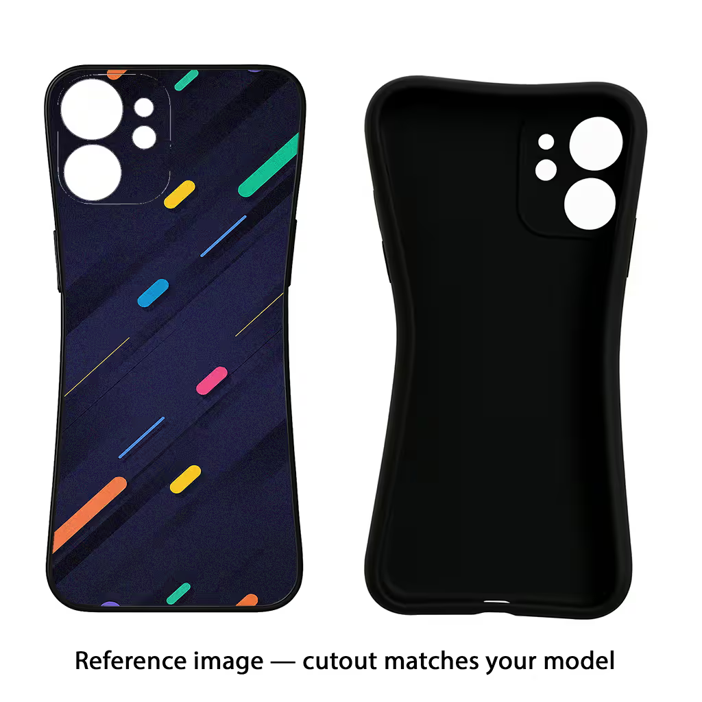 Abstract Design iPhone X Black Soft Case Back Cover by Casekaro